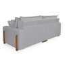 Sofá Caixa Zero Retrátil Reclinável com Molas Ensacadas no Assento Tecido Linho Cinza Claro 2,00m - 4