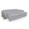 Sofá Caixa Zero Retrátil Reclinável com Molas Ensacadas no Assento Tecido Linho Cinza Claro 2,00m - 3
