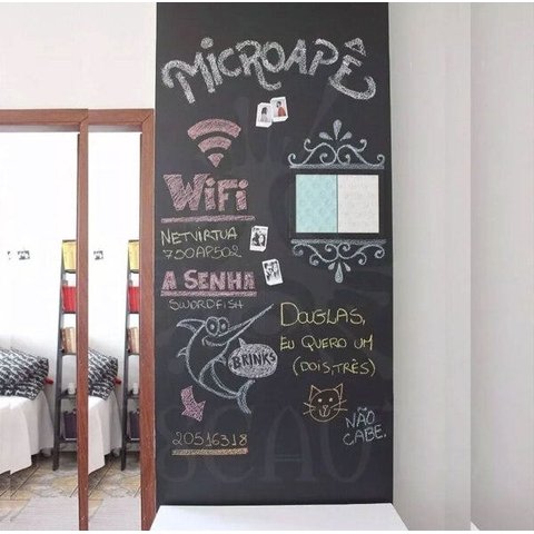 Papel de Parede Lousa Quadro Negro para Escrita com Giz