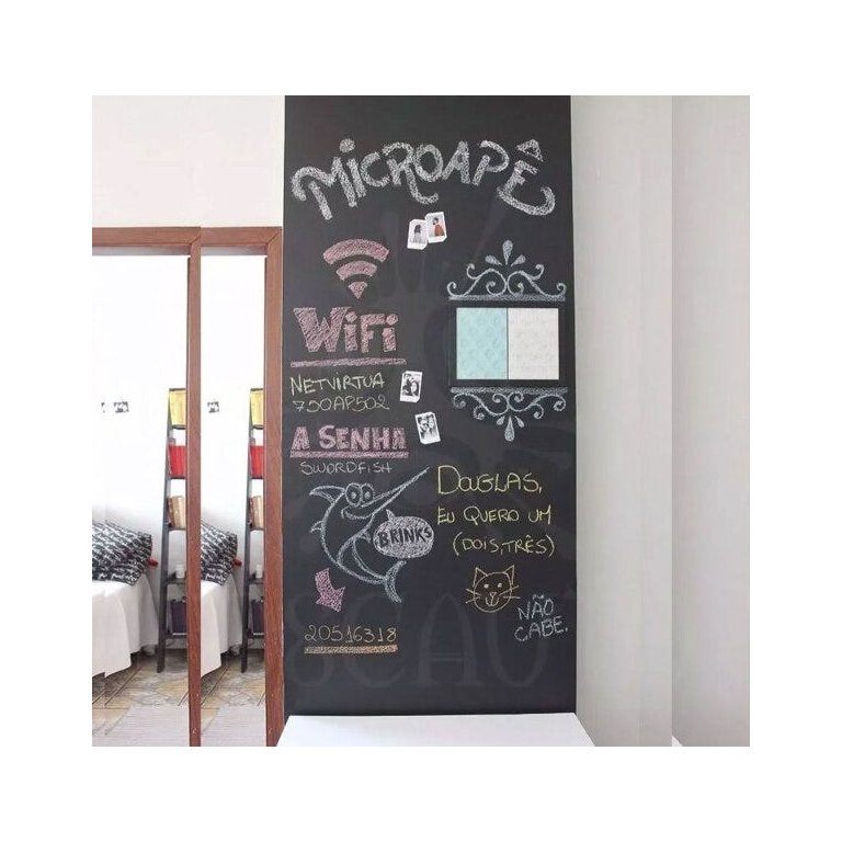 Papel de Parede Lousa Quadro Negro para Escrita com Giz