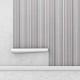 Papel de parede listrado cinza e creme Para Quartos e Sala - 2
