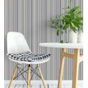 Ver imagem 3 de Papel de parede listrado cinza e creme Para Quartos e Sala