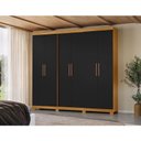 Ver imagem 5 de Guarda Roupa Casal San Diego Carvalho Americano Preto - Incorplac