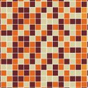 Ver imagem 1 de Adesivo Azulejo Pastilhas Em Tons de laranja, marrom, bege e branco para Área Gourmet