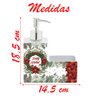 Dispenser Sabonete Liquido Natalino Com Porta Esponja 18,5cm - 2