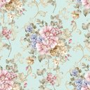 Ver imagem 2 de Papel de parede flores rosas e roxa com fundo verde marinho Para Sala e Quarto