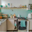 Ver imagem 2 de Papel De Parede Retrô Geométrico Farmhouse