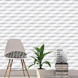 Papel De Parede Tijolo Gesso 3D com efeitos de sombras - 1