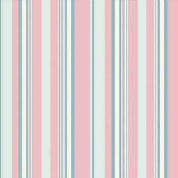 Papel de parede listrado rosa bebê, azul e branco Para Quartos e Sala - 1