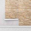 Ver imagem 2 de Papel de parede estilo pedras canjiquinha em tons de cinza e marrom claro Para Quartos e Sala