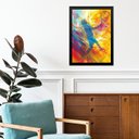 Ver imagem 1 de Quadro Decorativo Abstrato Jogador de Tênis 45x34cm:moldura Branca