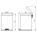 Ver imagem 2 de Lixeira Inox Tramontina Brasil com Pedal em Aço 5 Litros 94538105