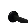 Ducha Abs Quadrado 21 Cm Preto Fosco C/ Cano Redondo Parede - 5