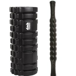 Kit Rolo Liberação Miofascial Foam Roller e Bastão Soltura - 1