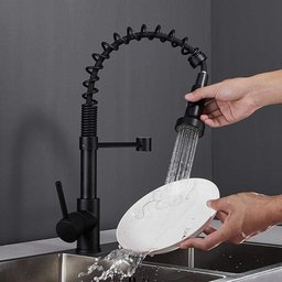 Torneira Gourmet Misturador Monocomando Bancada Spray Black Preto - 7