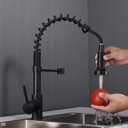 Torneira Gourmet Misturador Monocomando Bancada Spray Black Preto - 6