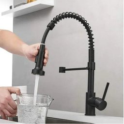 Torneira Gourmet Misturador Monocomando Bancada Spray Black Preto - 8