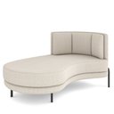 Ver imagem 1 de Sofá Chaise Longue Sala de Estar Living Lucca Esquerdo D02 Bouclê Creme B-54 - Lyam Decor