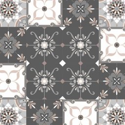 Adesivo de Parede Azulejo Grego em tons de cinza, bege e branco  - 3