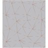 Papel de Parede Geométrico Polígonos em Tons de Cinza Claro e Gold Rose  - 2