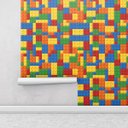 Ver imagem 2 de Papel de Parede Infantil lego coloridos Para Sala e Quarto Infantil
