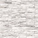 Ver imagem 2 de Papel de parede estilo pedras canjiquinhas em tons de cinza e branco Para Sala e Quarto