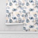 Ver imagem 2 de Papel de Parede Contemporâneo com Desenhos em Flores e Trigos para Quartos e Sala
