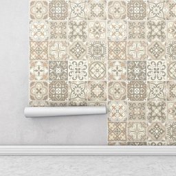 Adesivo Azulejos em tons de bege e marrom  - 2