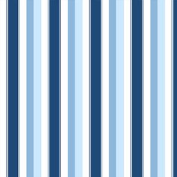 Papel de parede listrado em tons de azul, azul claro e branco Para Quartos e Sala - 1