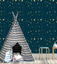 Ver imagem 3 de Papel de parede estrelas céu noite Para Quartos e Sala