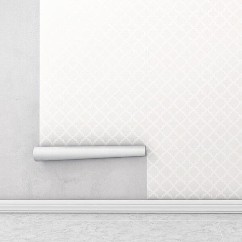Papel de Parede em Tons de Cinza e Detalhes em Branco Para Sala e Quarto