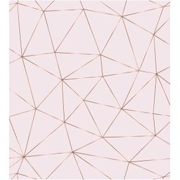 Papel de Parede Geométrico Polígonos em Tons de Rosa claro e Rose gold  - 2