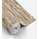 Ver imagem 4 de Papel de parede estilo pedra canjiquinha em tons de marrom, creme e bege + Kit Aplicação