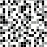 Papel de Parede Azulejo Pastilhas Em Tons de Preto, Branco e Cinza Autocolante - 3
