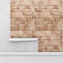 Ver imagem 1 de Papel de parede estilo rustico em tons de marrom e detalhes na cor bege Para Sala e Quarto
