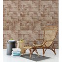 Ver imagem 3 de Papel de parede estilo rustico em tons de marrom e detalhes na cor bege Para Sala e Quarto
