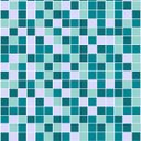 Ver imagem 2 de Papel de Parede Azulejo Pastilhas em Tons de Azul e Branco