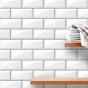 Ver imagem 2 de Papel De Parede Azulejo Tijolinhos Em Tons De Cinza e Branco