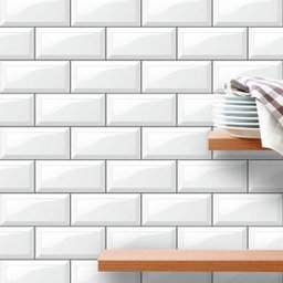 Papel De Parede Azulejo Tijolinhos Em Tons De Cinza e Branco - 2