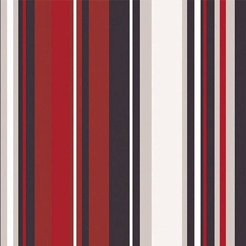 Papel de parede listrado vermelho preto e branco Para Quartos e Sala