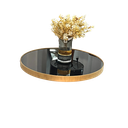 Ver imagem 1 de Prato Giratório com Borda de Madeira e Tampo em Vidro 60cm