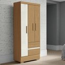 Ver imagem 1 de Guarda Roupa Solteiro 76cm 3 Portas Raely Atacama/off A15 - Mpozenato