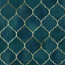 Ver imagem 1 de Papel de Parede Clássico Marraskesh em Tons de Azul Turquesa e Gold para Quartos e Sala