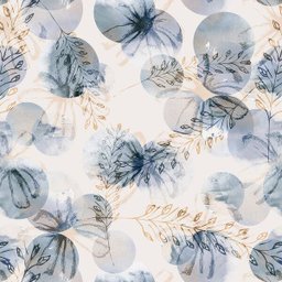 Papel de Parede Contemporâneo com Desenhos em Flores e Trigos - 3