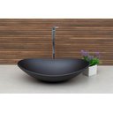 Ver imagem 2 de Cuba de Vidro 8 Mm para Banheiros e Lavabos de Apoio - Oval:pretofosco