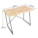 Ver imagem 3 de Mesa para Escritório Industrial de Ferro Carvalho e Branco