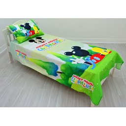 Jogo De Lençol Decorativo E Fronha Solteiro , Ratinho Mickey Kit 2 pçs - 2