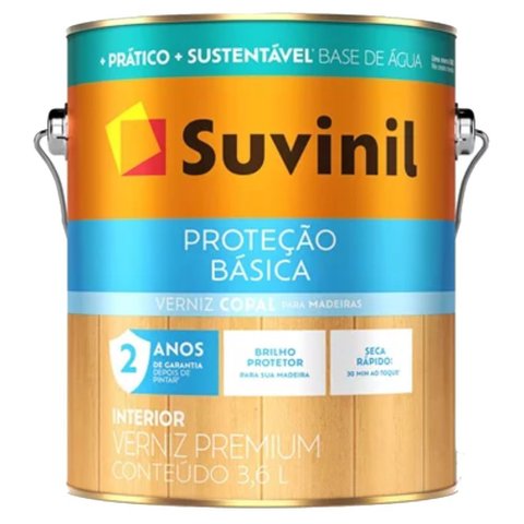 Verniz Proteção Básica Brilhante Transparente com 0,9 Litro - 50739861 - Suvinil