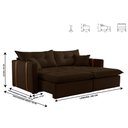 Ver imagem 3 de Sofa Cama e Reclinavel Lisboa 2,60m 05 Lugares Mola Ensacada Txr