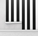 Ver imagem 1 de Papel de parede com listras preta e branca com 9 cm Para Sala e Quarto